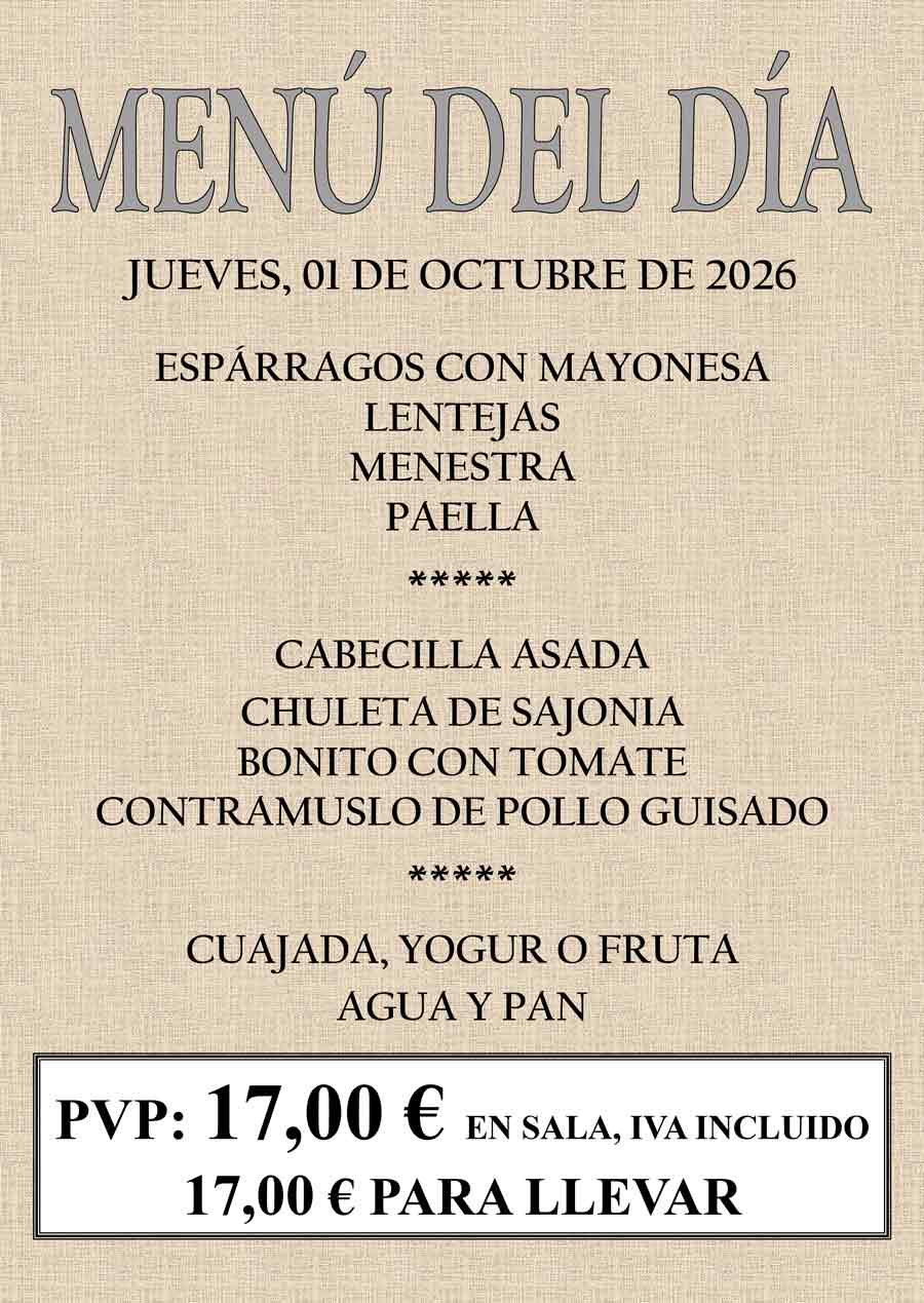 Ver menú del día