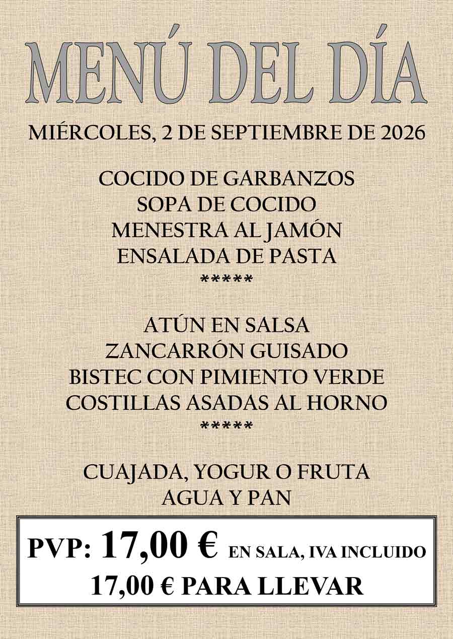 Ver menú del día