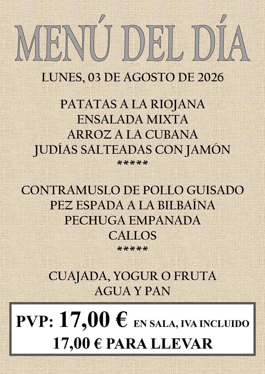 Ver menú del día