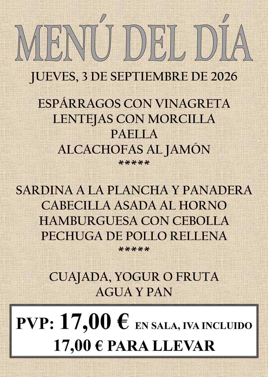 Ver menú del día
