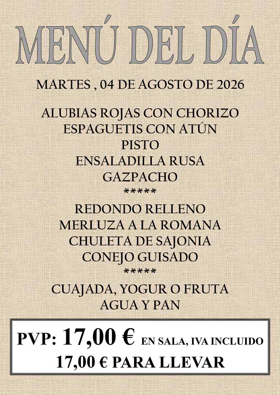 Ver menú del día