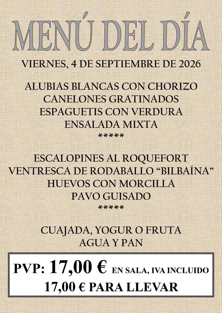 Ver menú del día