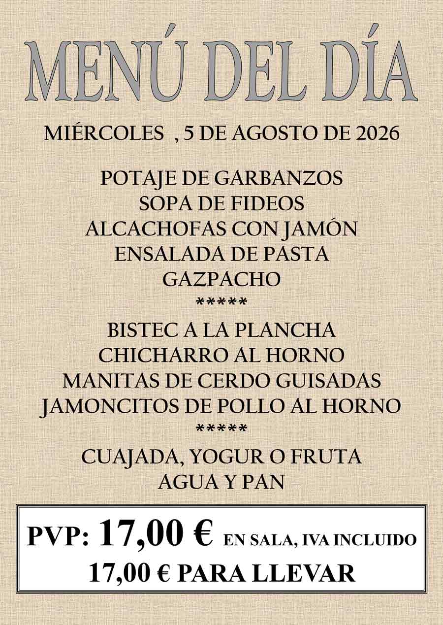 Ver menú del día