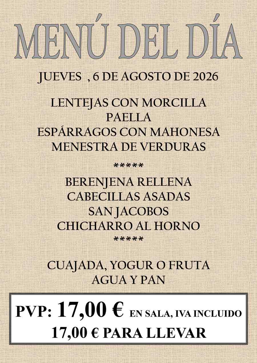 Ver menú del día