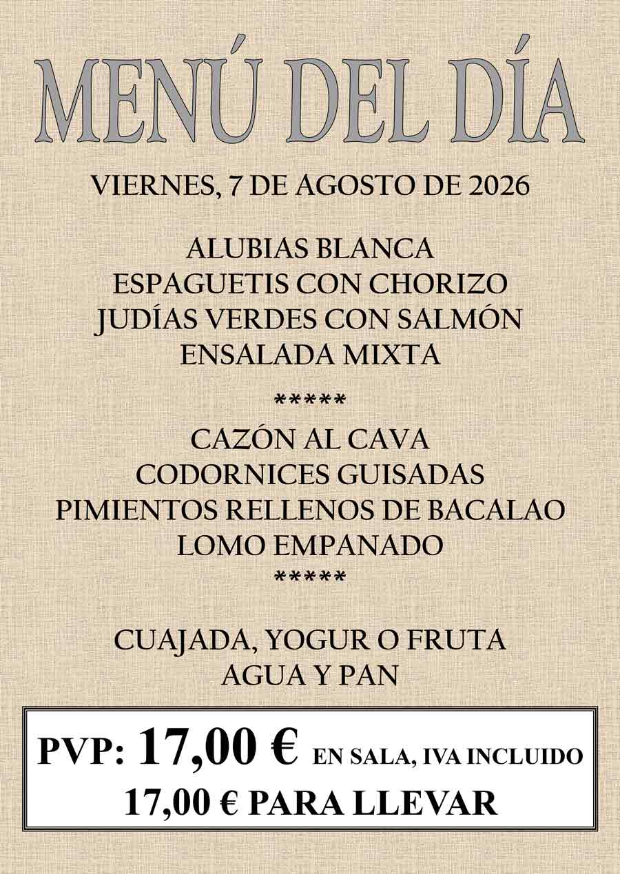 Ver menú del día