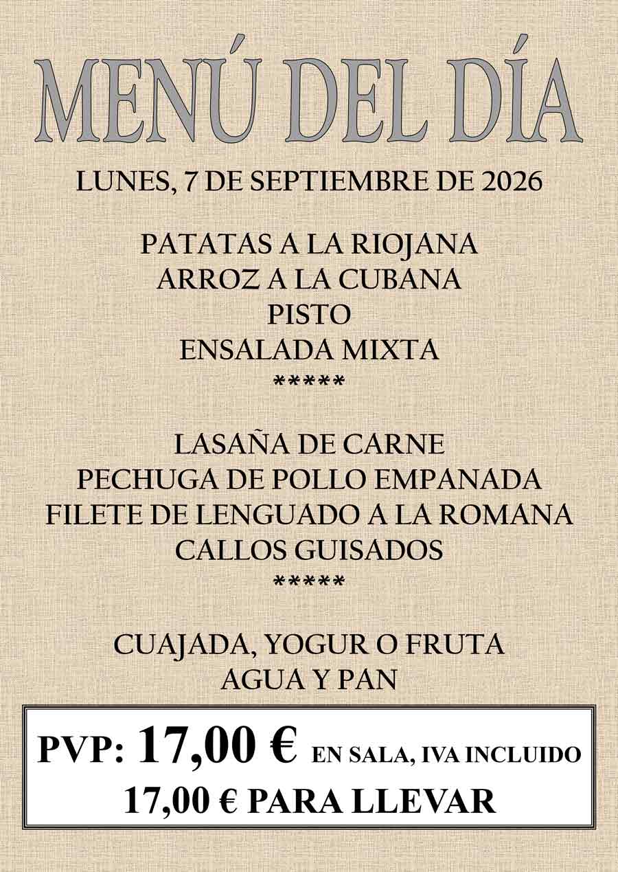 Ver menú del día