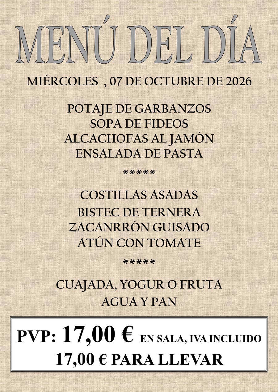 Ver menú del día