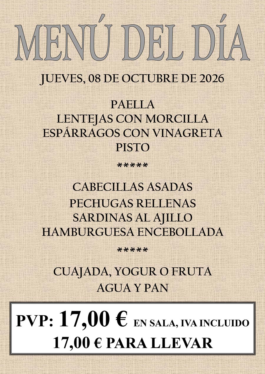 Ver menú del día