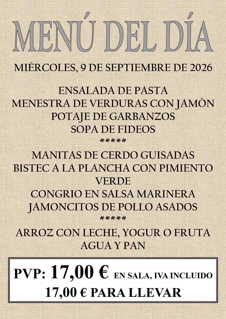 Ver menú del día