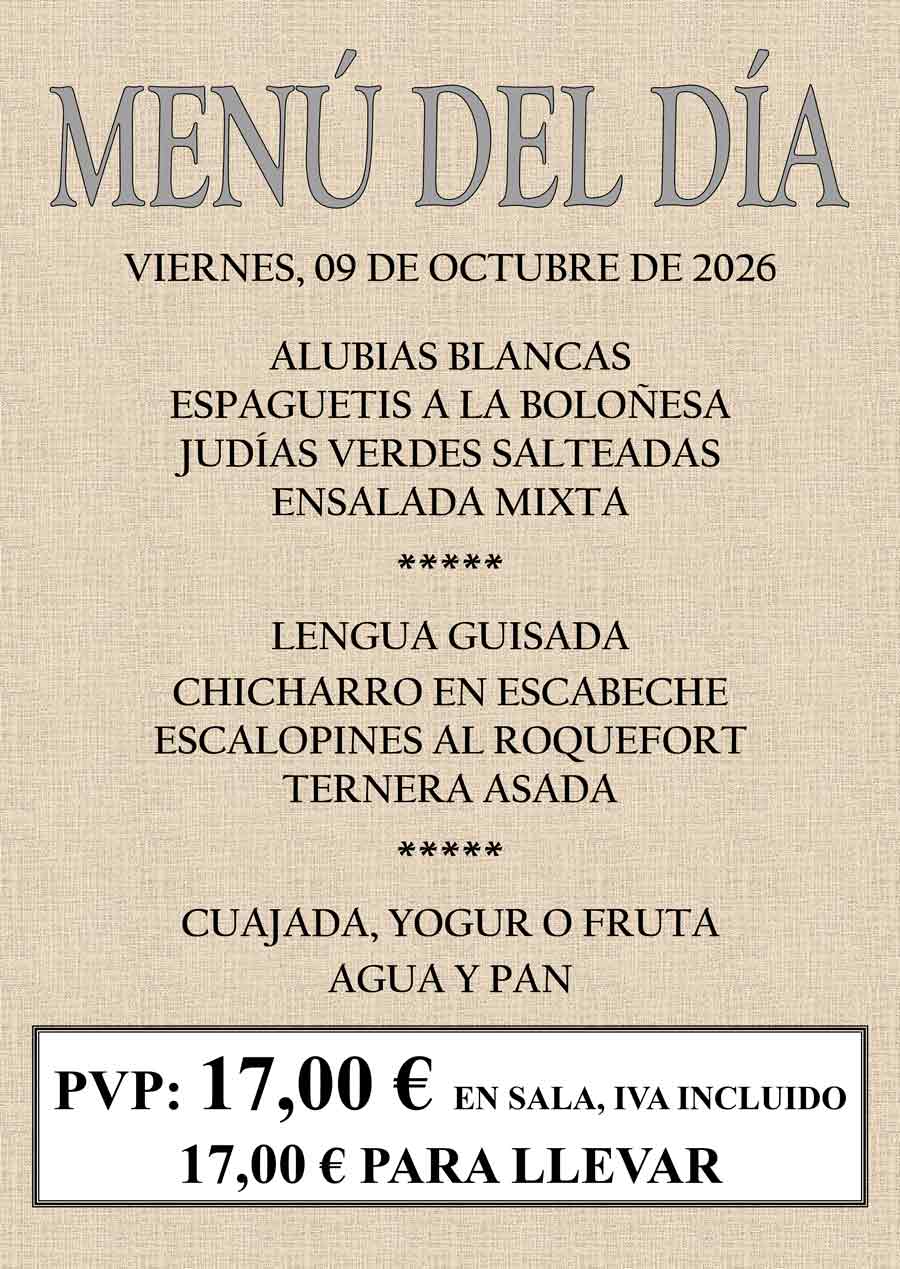 Ver menú del día