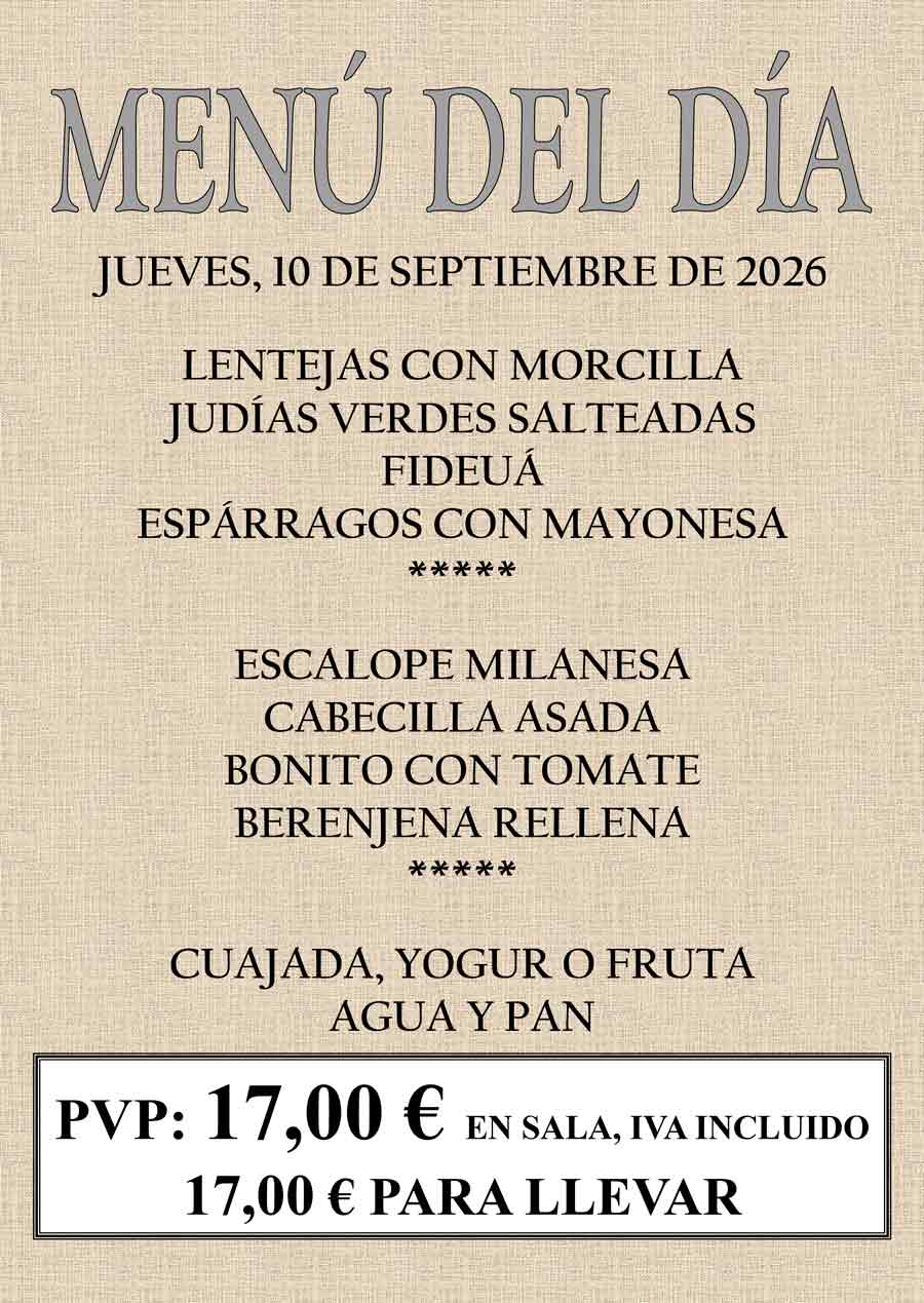 Ver menú del día