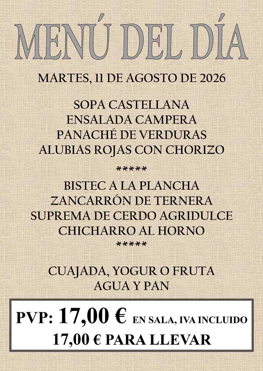Ver menú del día