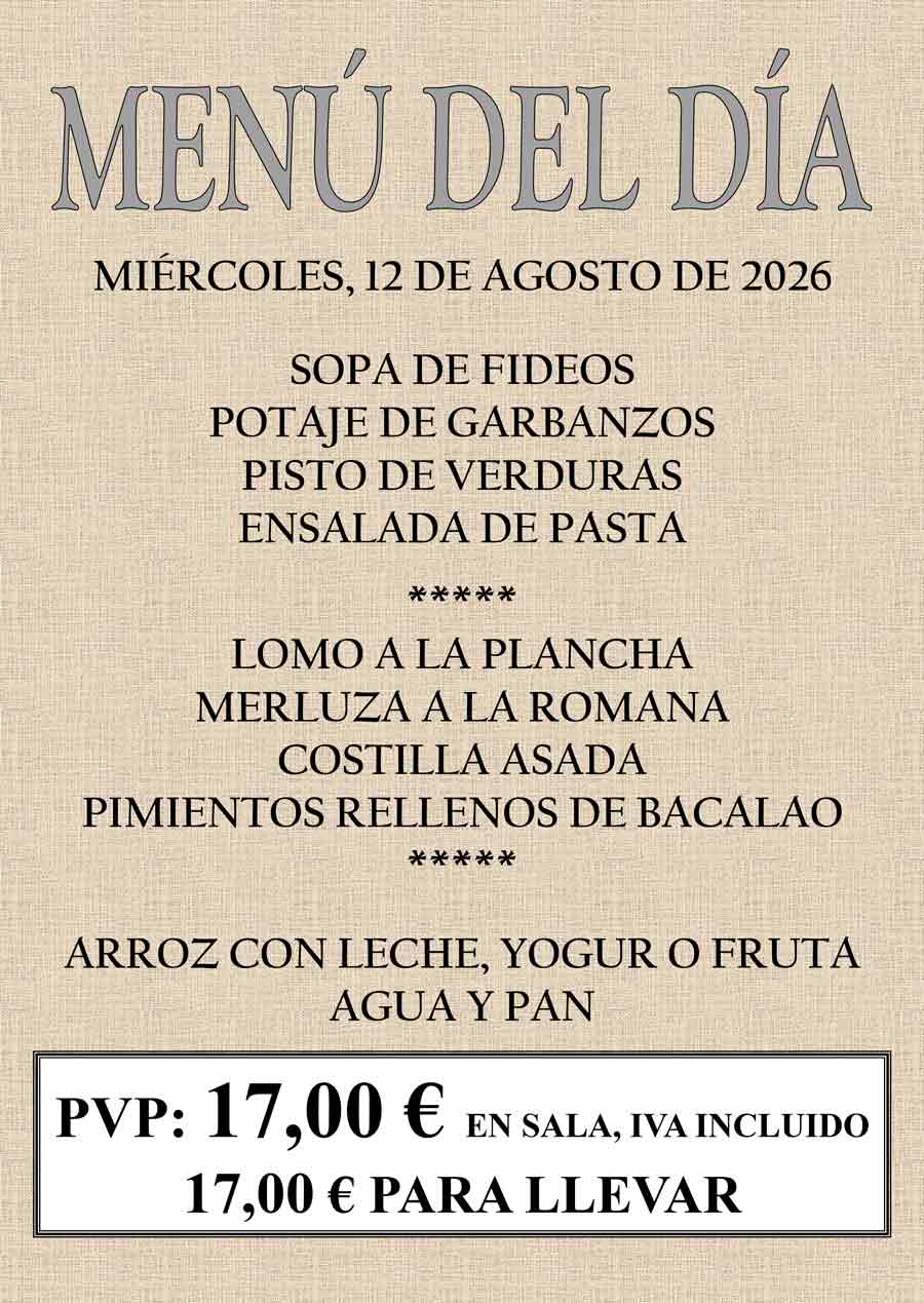 Ver menú del día
