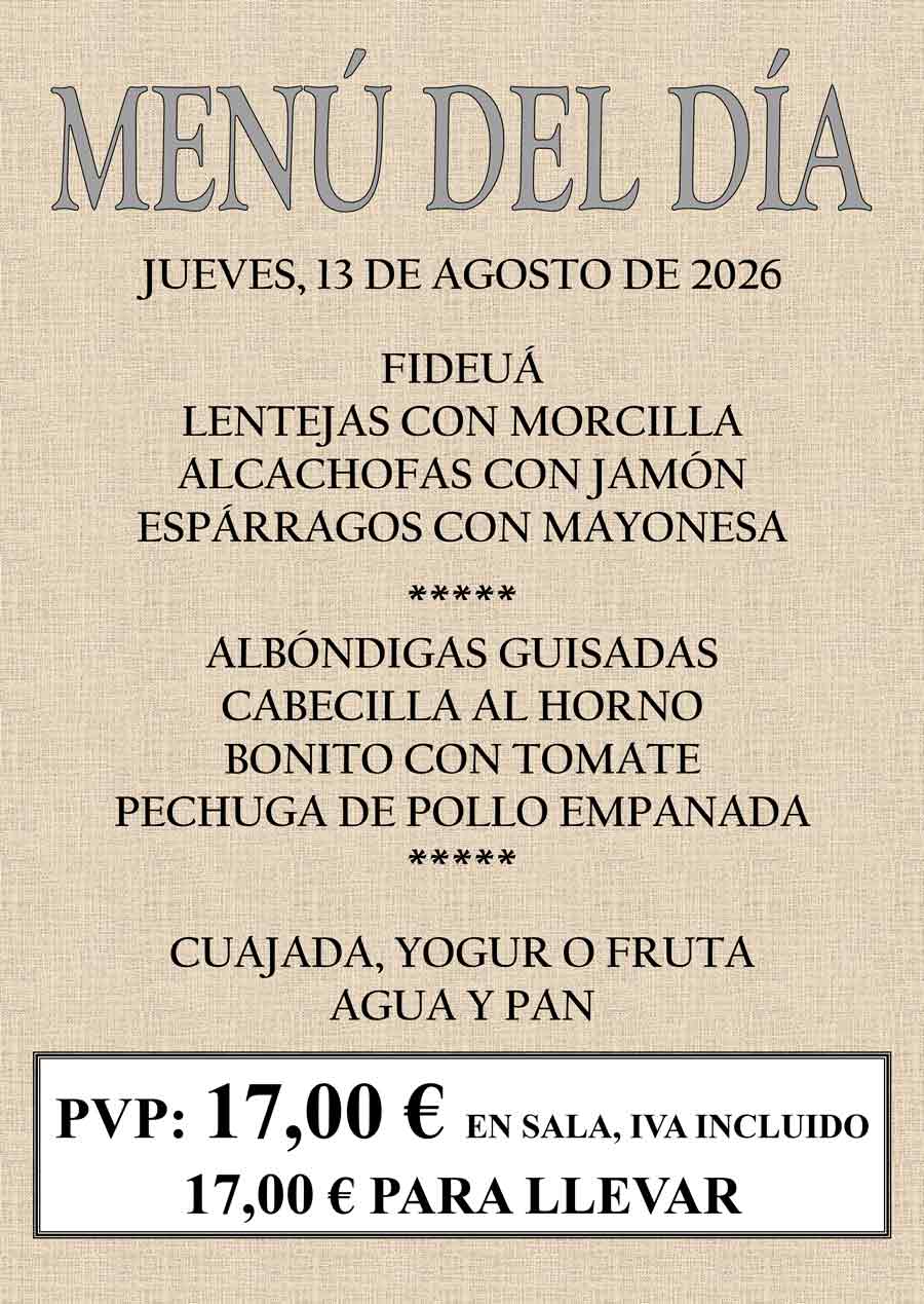 Ver menú del día