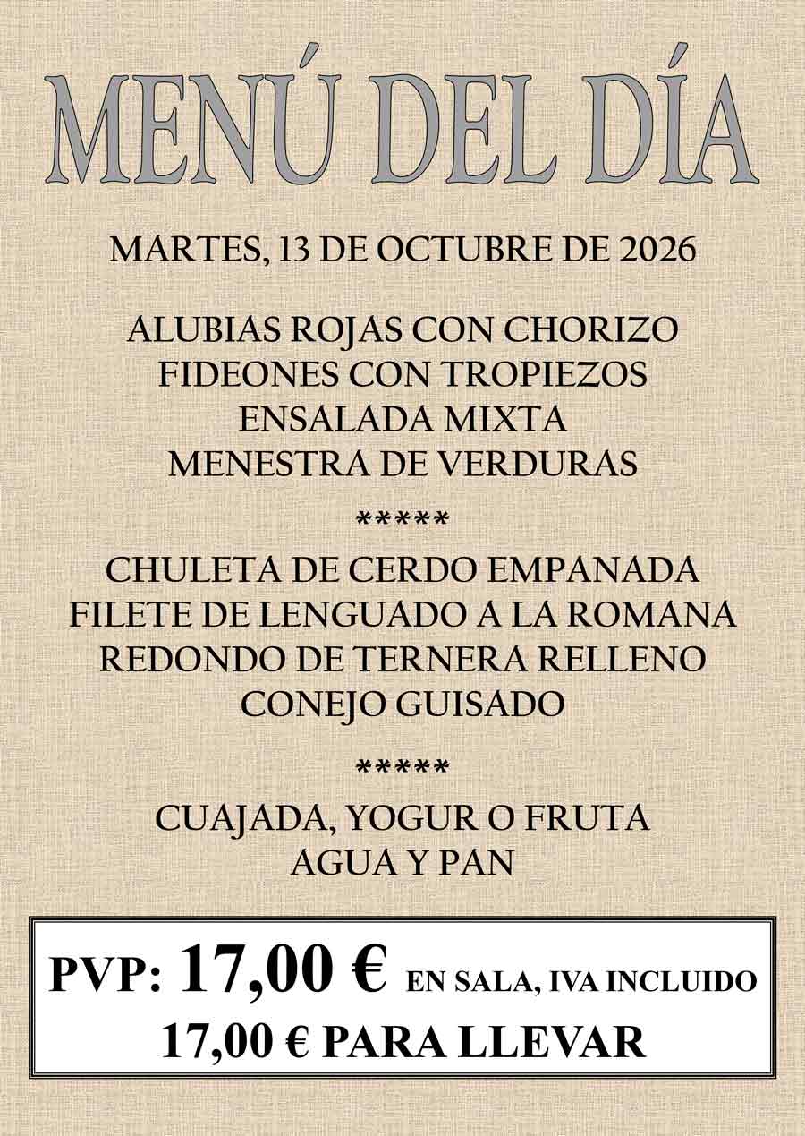 Ver menú del día