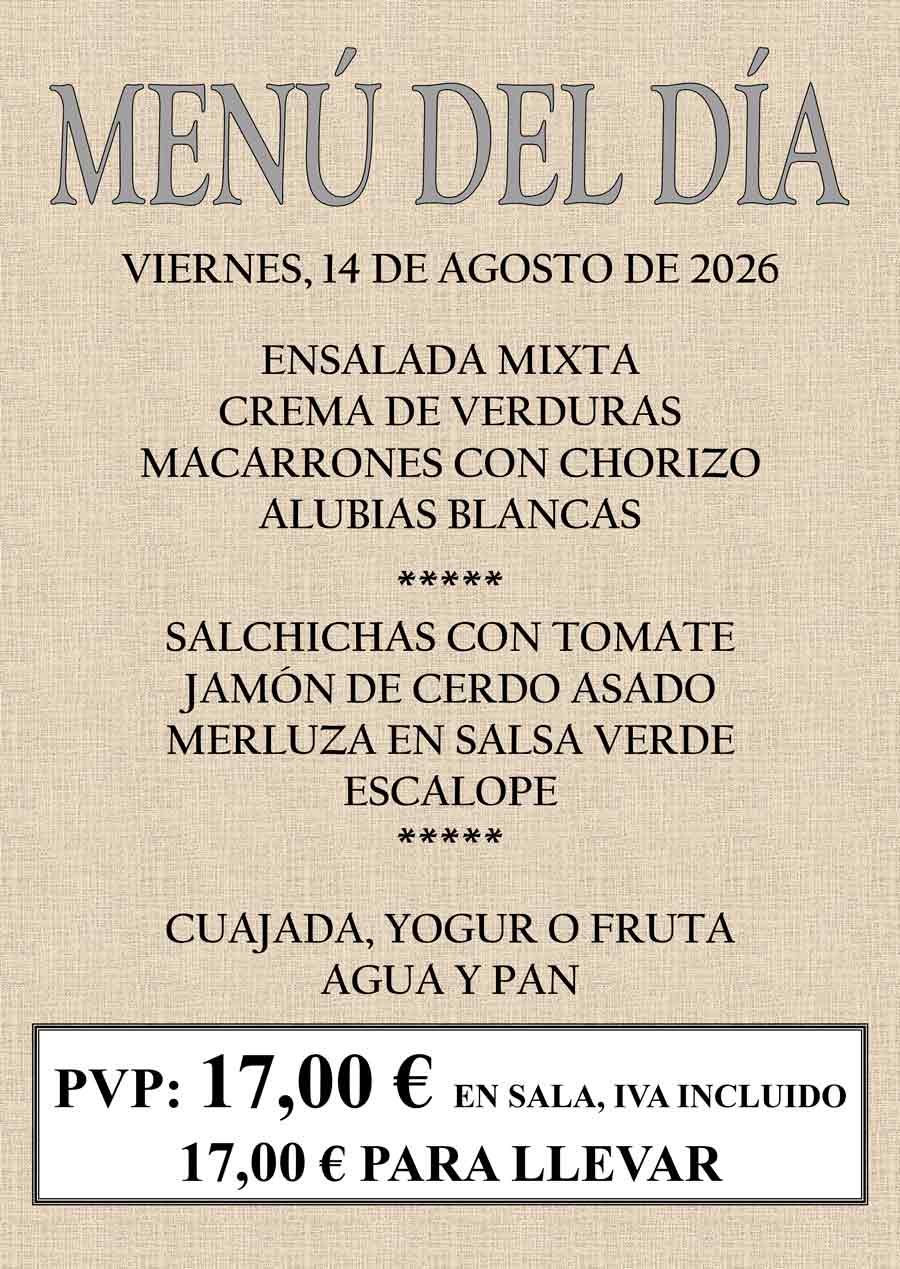 Ver menú del día