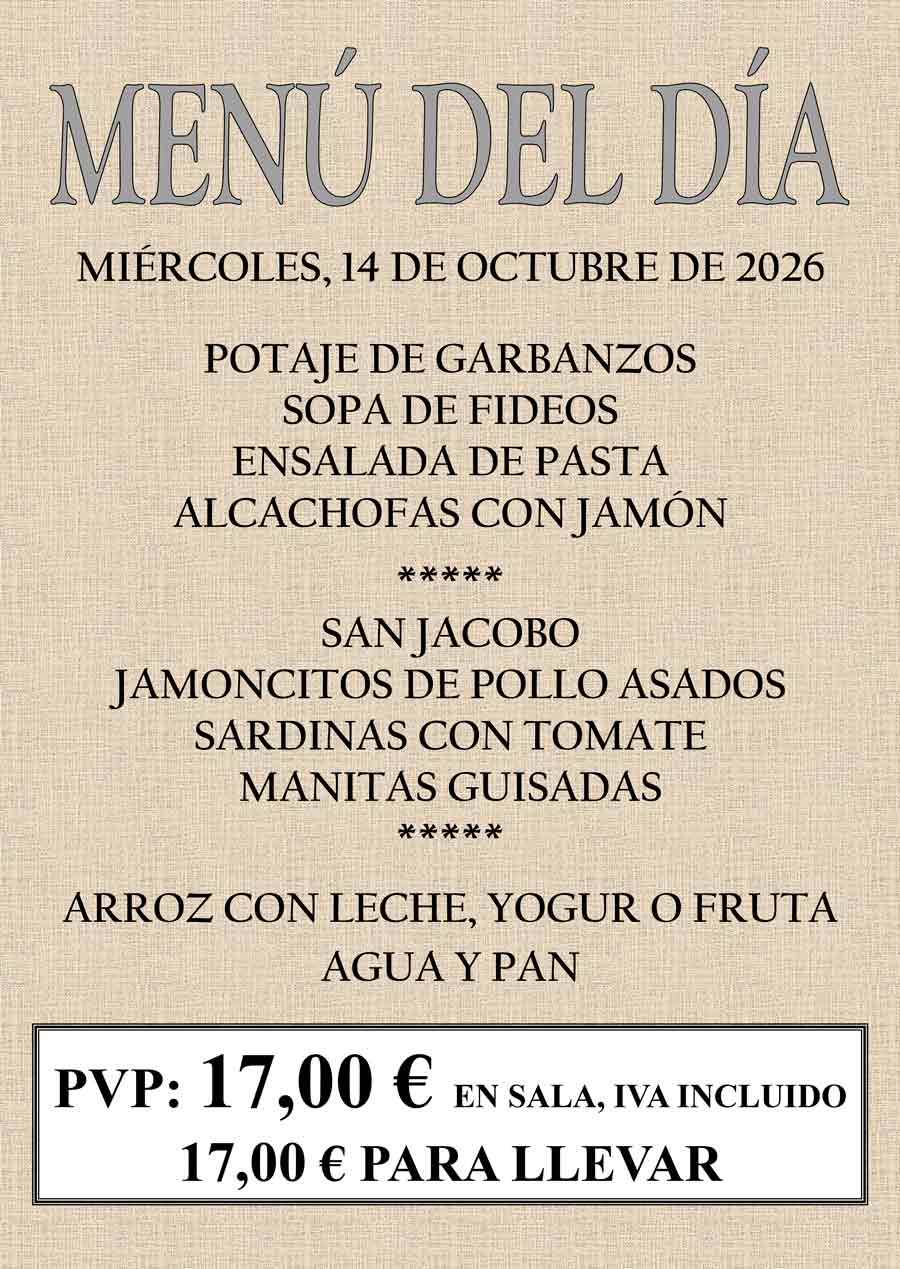 Ver menú del día