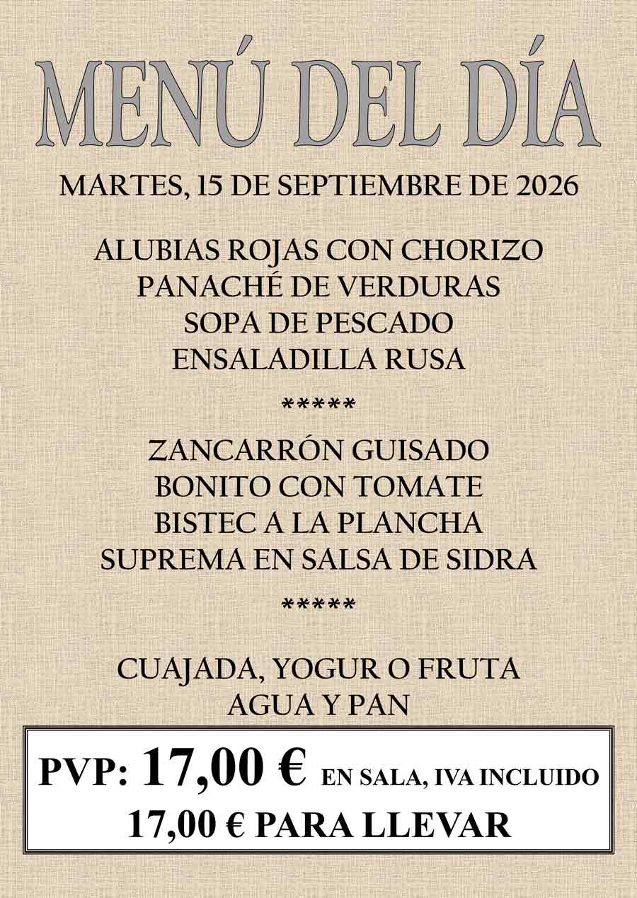 Ver menú del día
