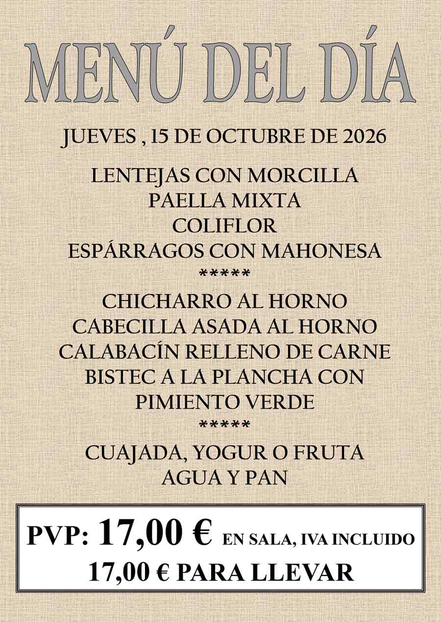 Ver menú del día