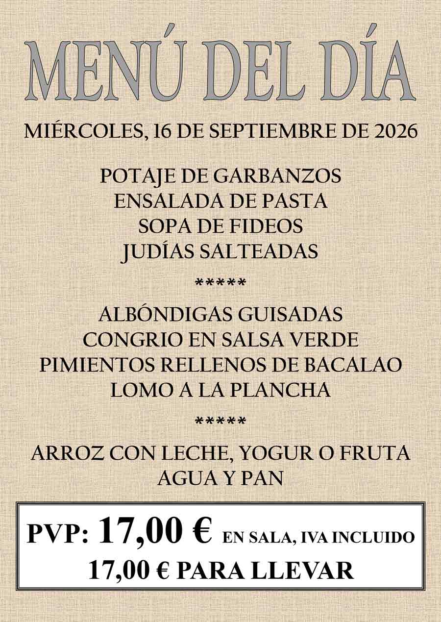 Ver menú del día