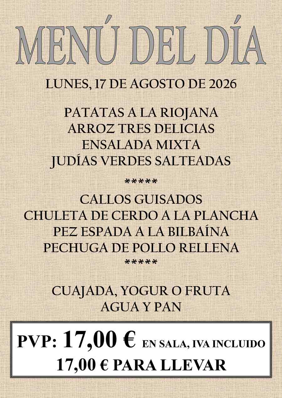 Ver menú del día
