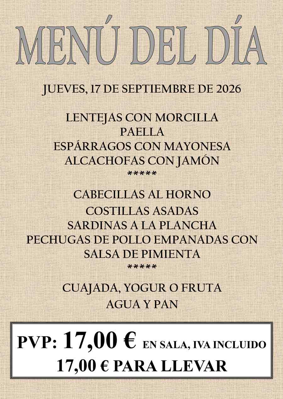 Ver menú del día