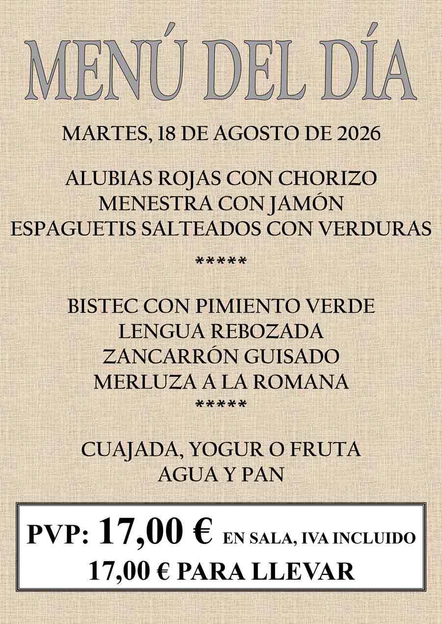 Ver menú del día