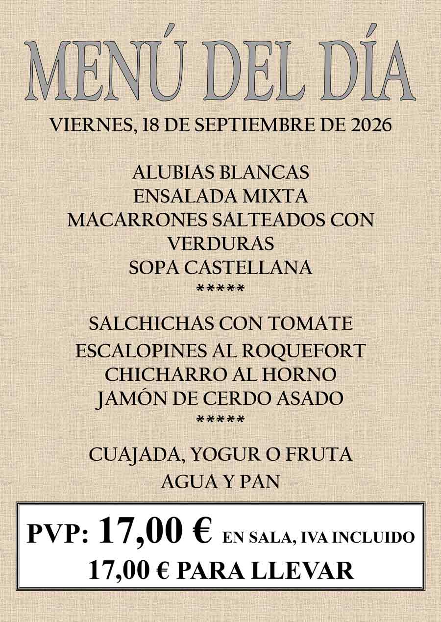 Ver menú del día
