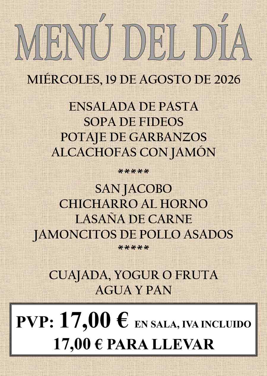 Ver menú del día