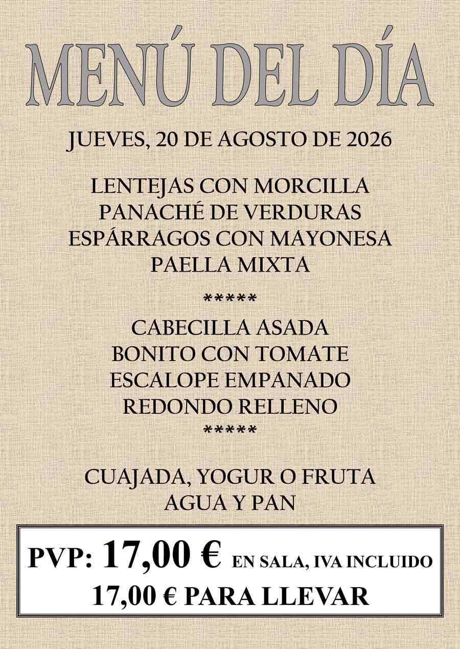 Ver menú del día