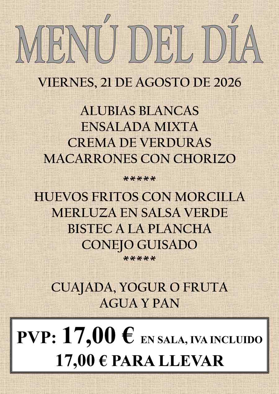 Ver menú del día