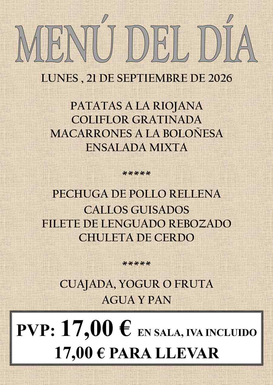 Ver menú del día