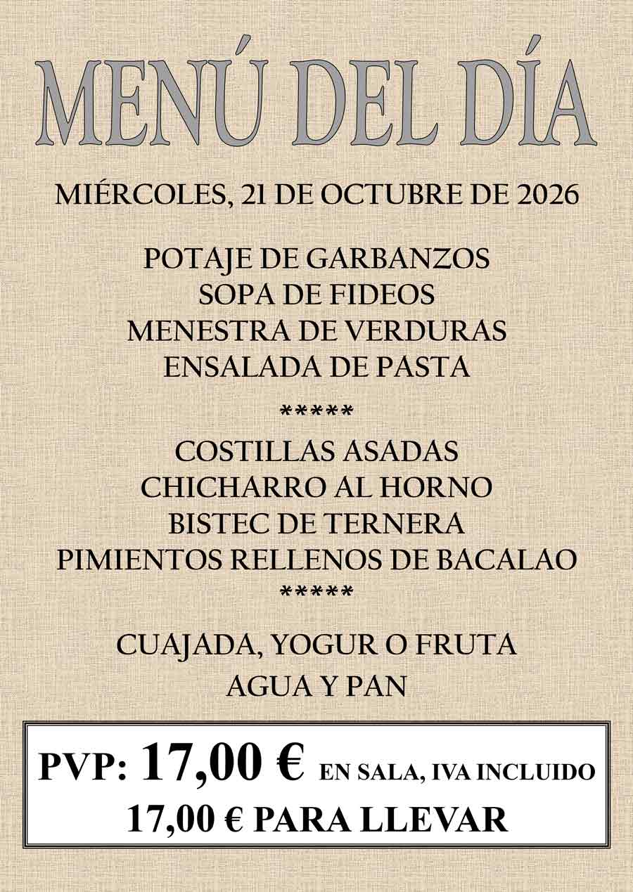 Ver menú del día