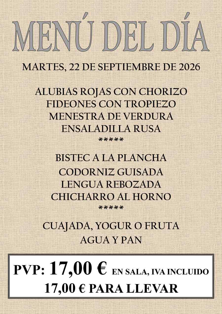 Ver menú del día