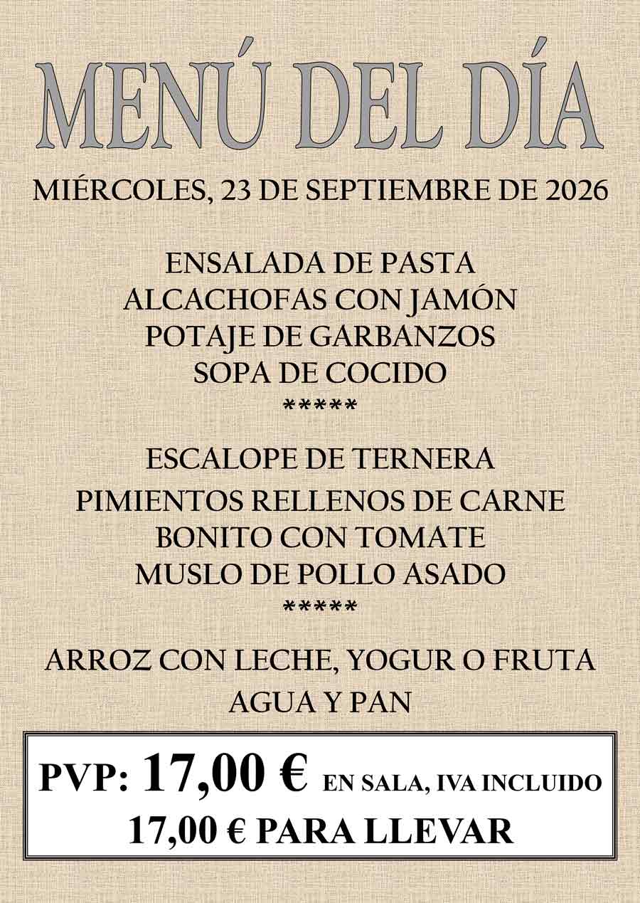 Ver menú del día
