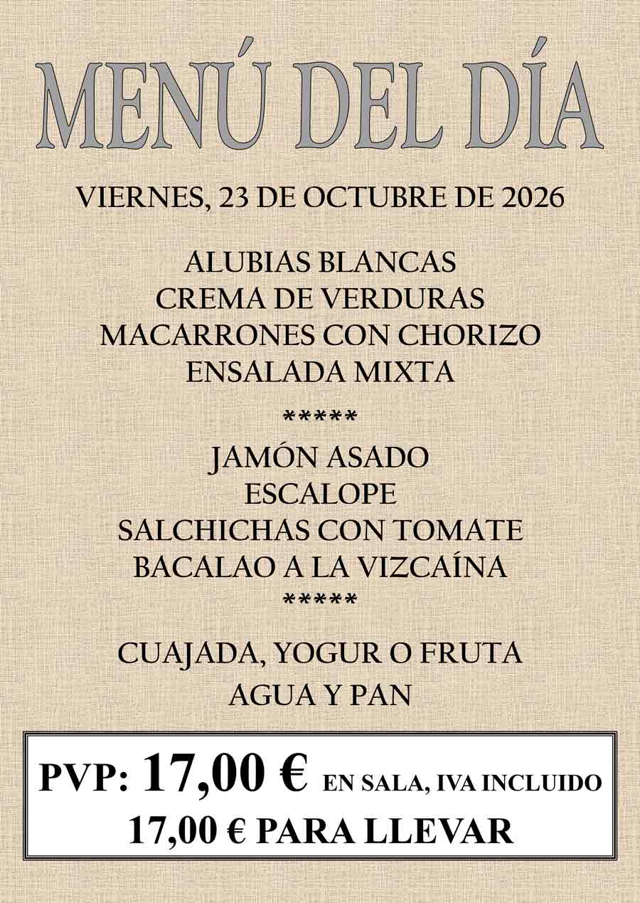Ver menú del día