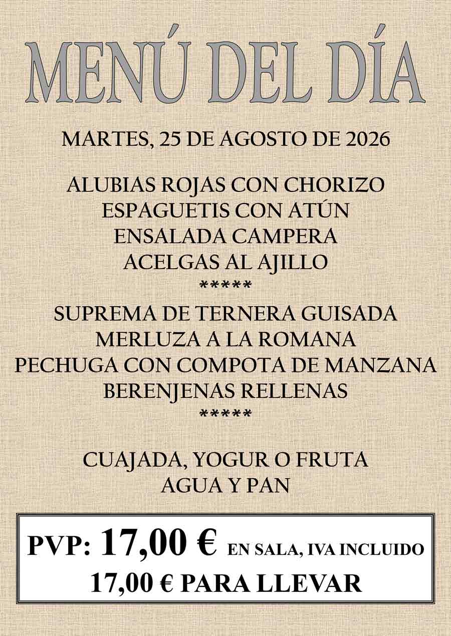 Ver menú del día