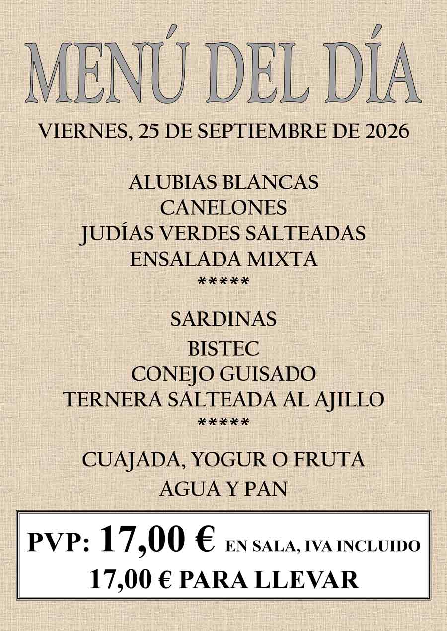 Ver menú del día