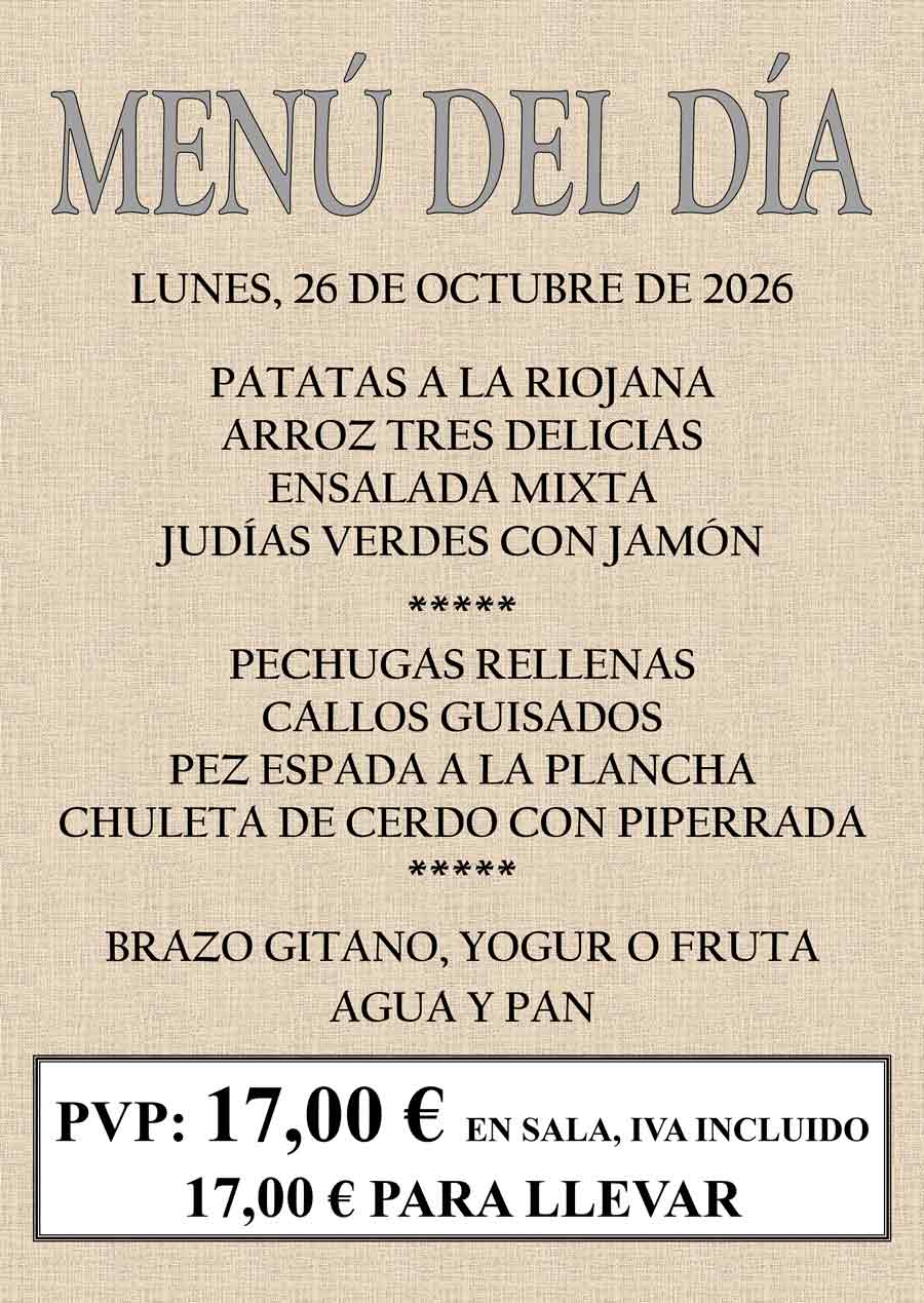 Ver menú del día