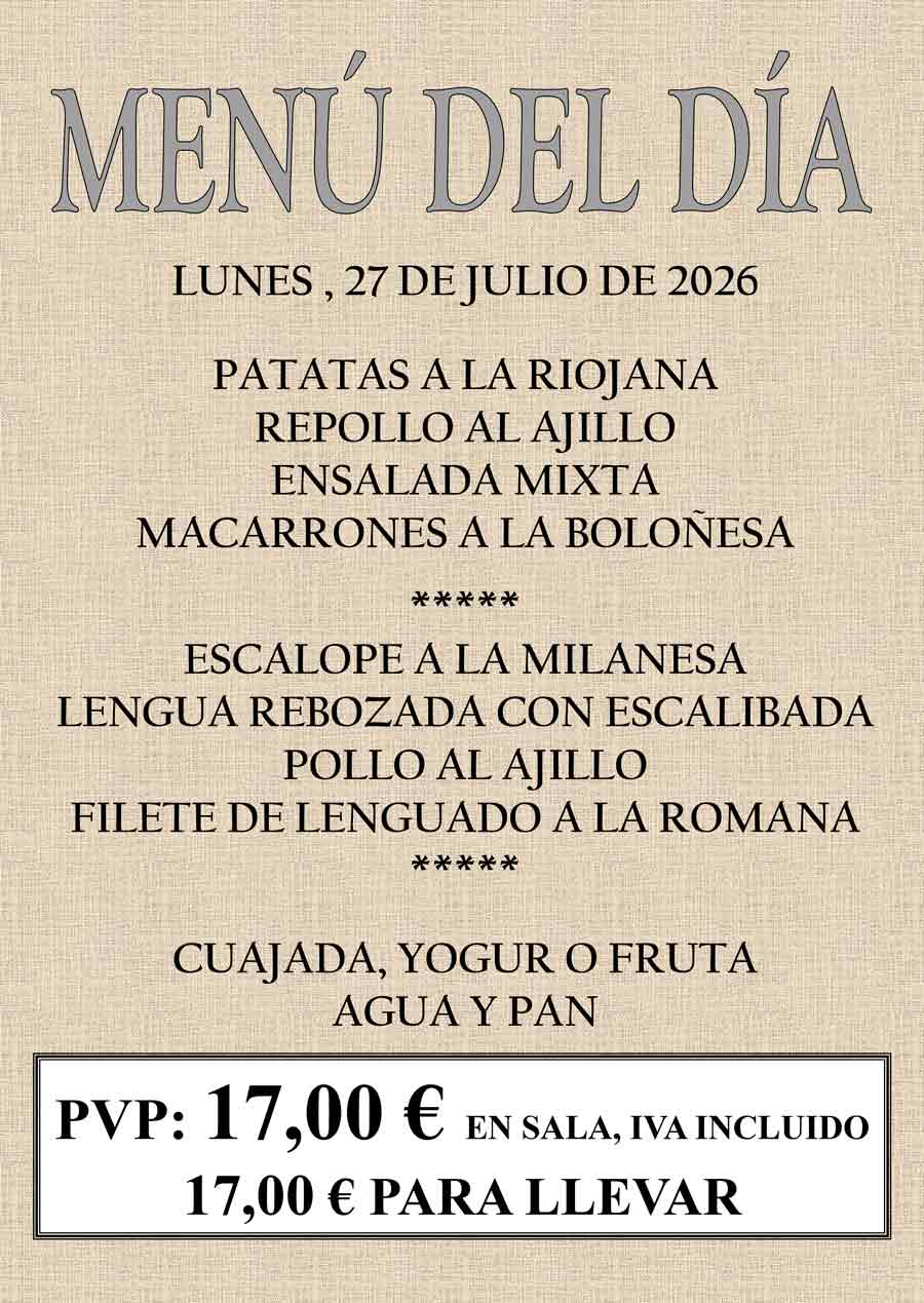 Ver menú del día