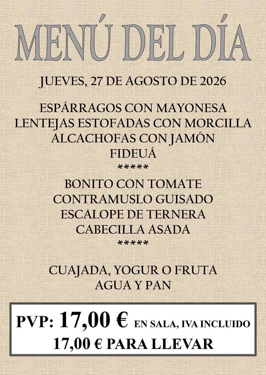 Ver menú del día