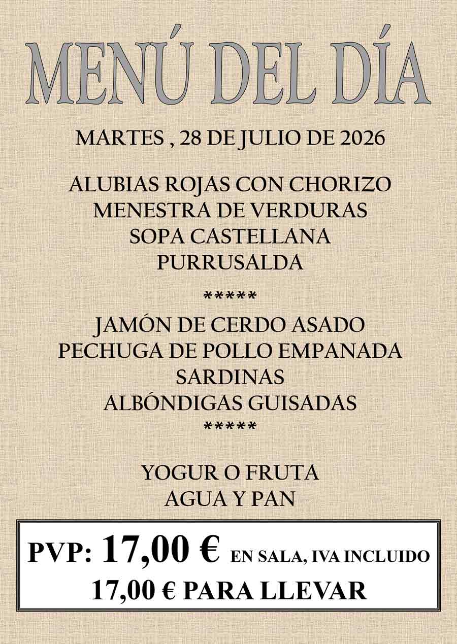 Ver menú del día