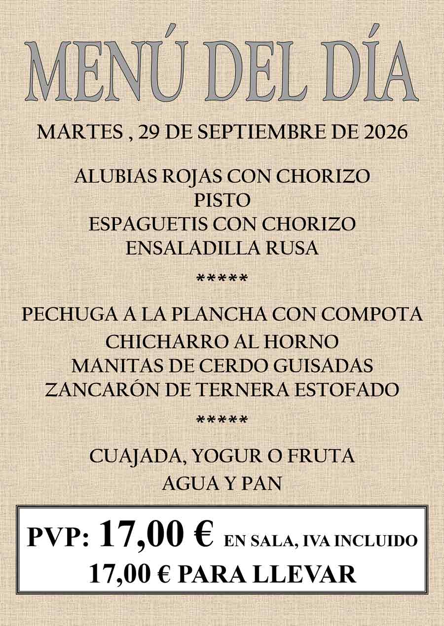Ver menú del día