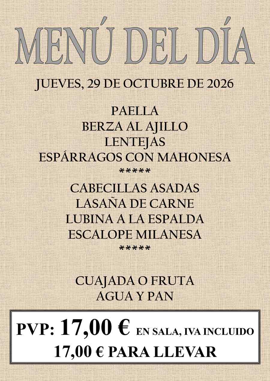 Ver menú del día