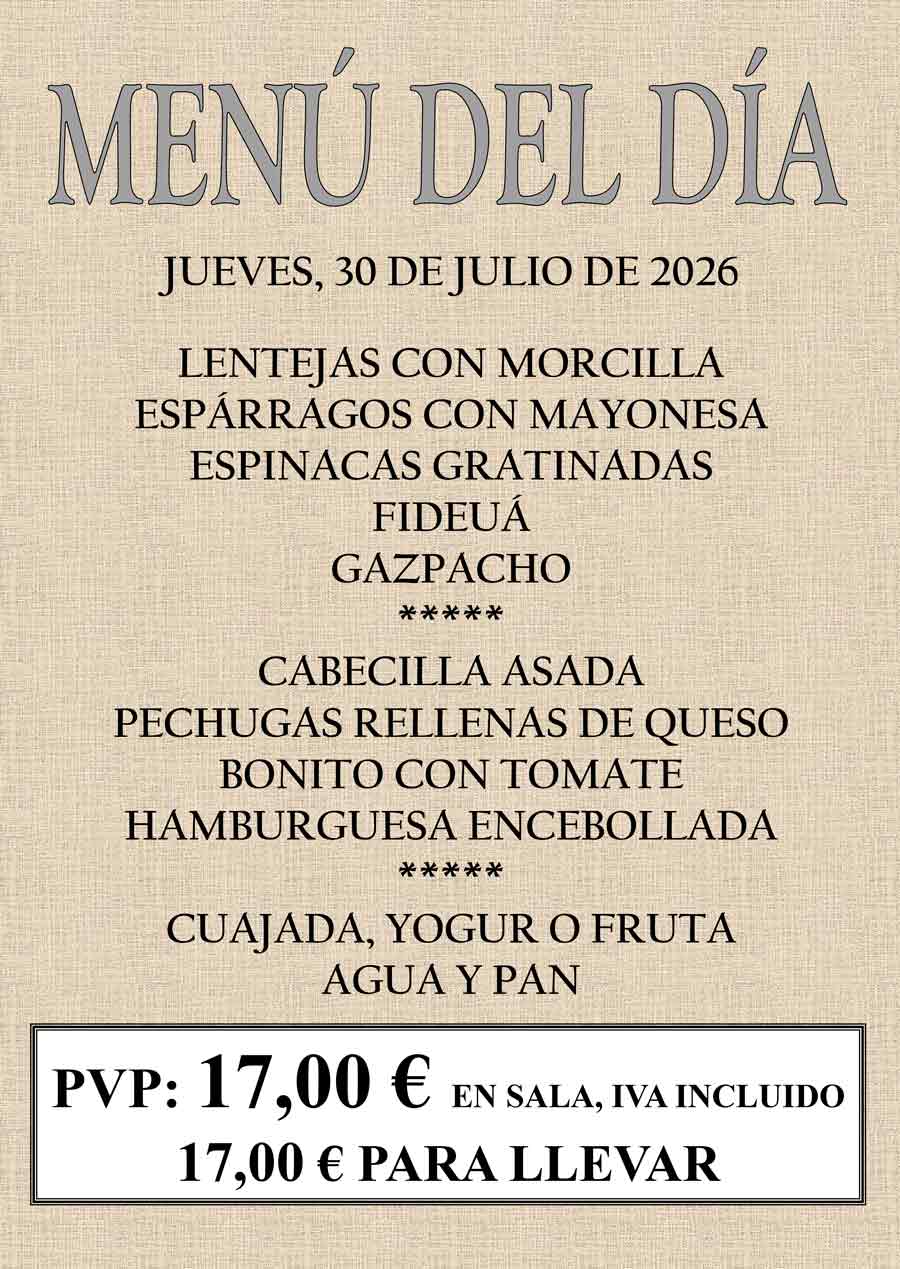 Ver menú del día
