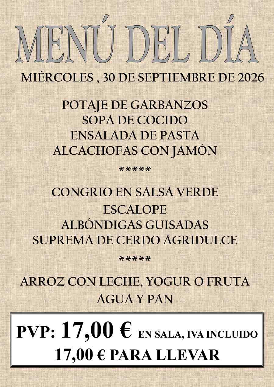 Ver menú del día