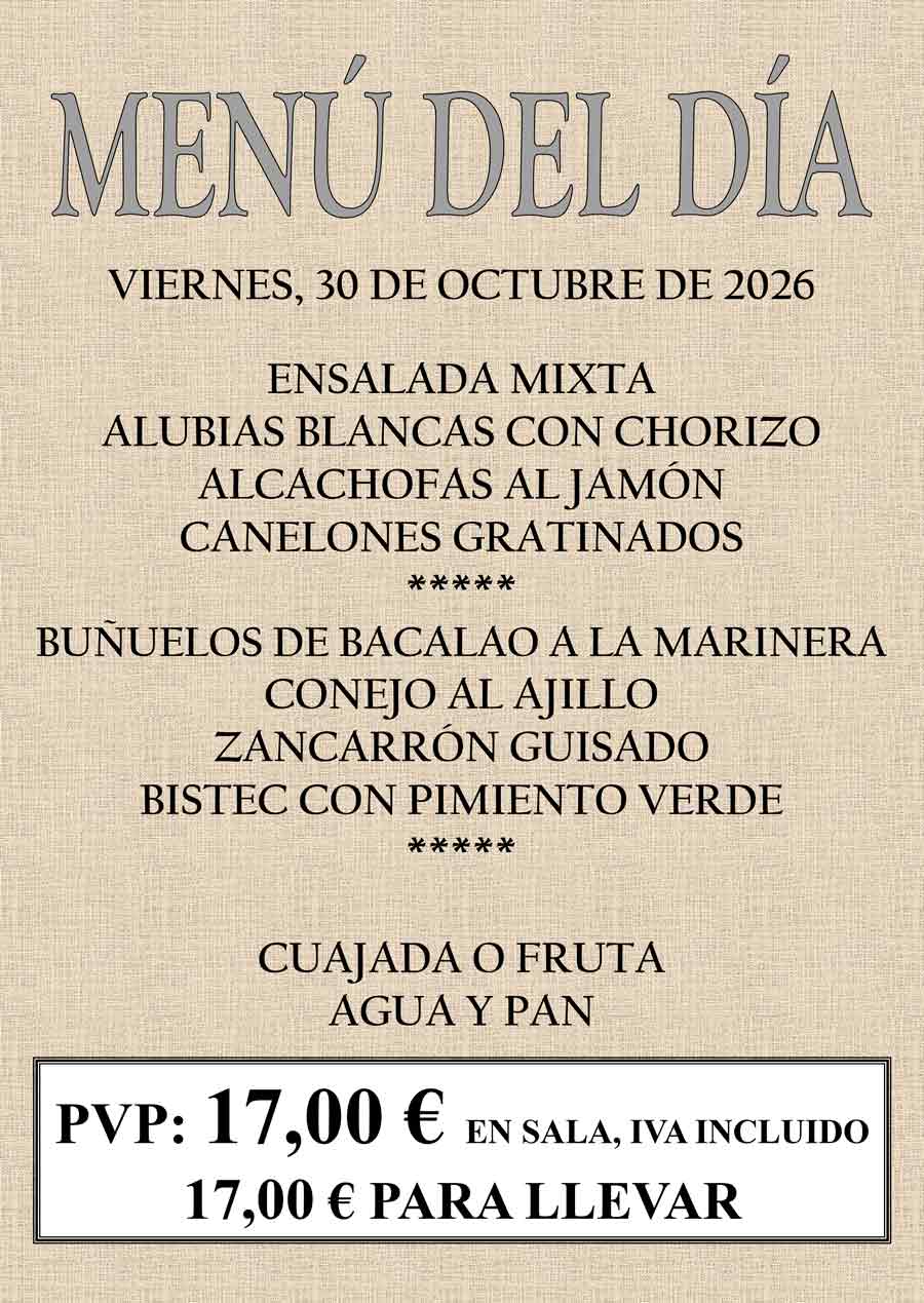 Ver menú del día