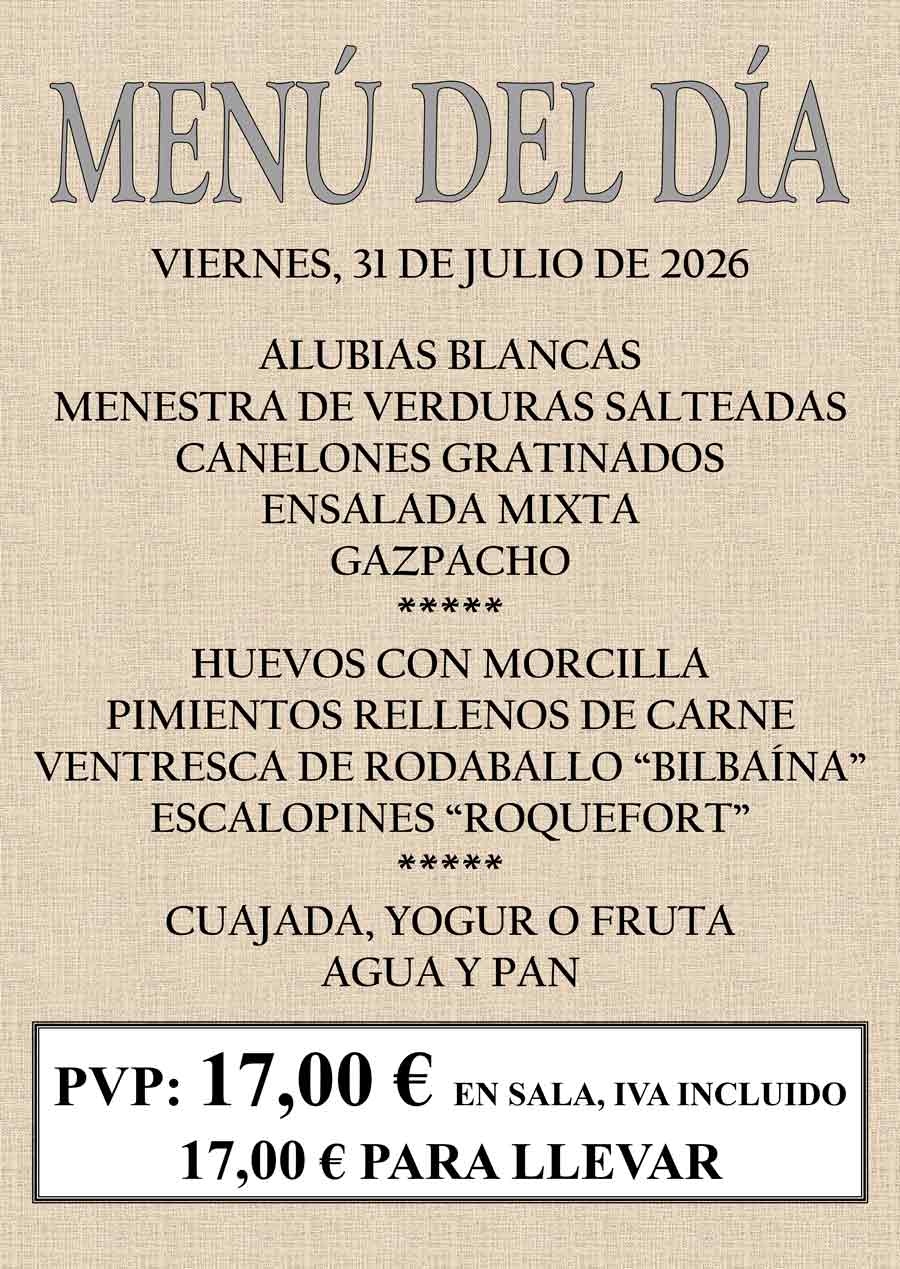 Ver menú del día