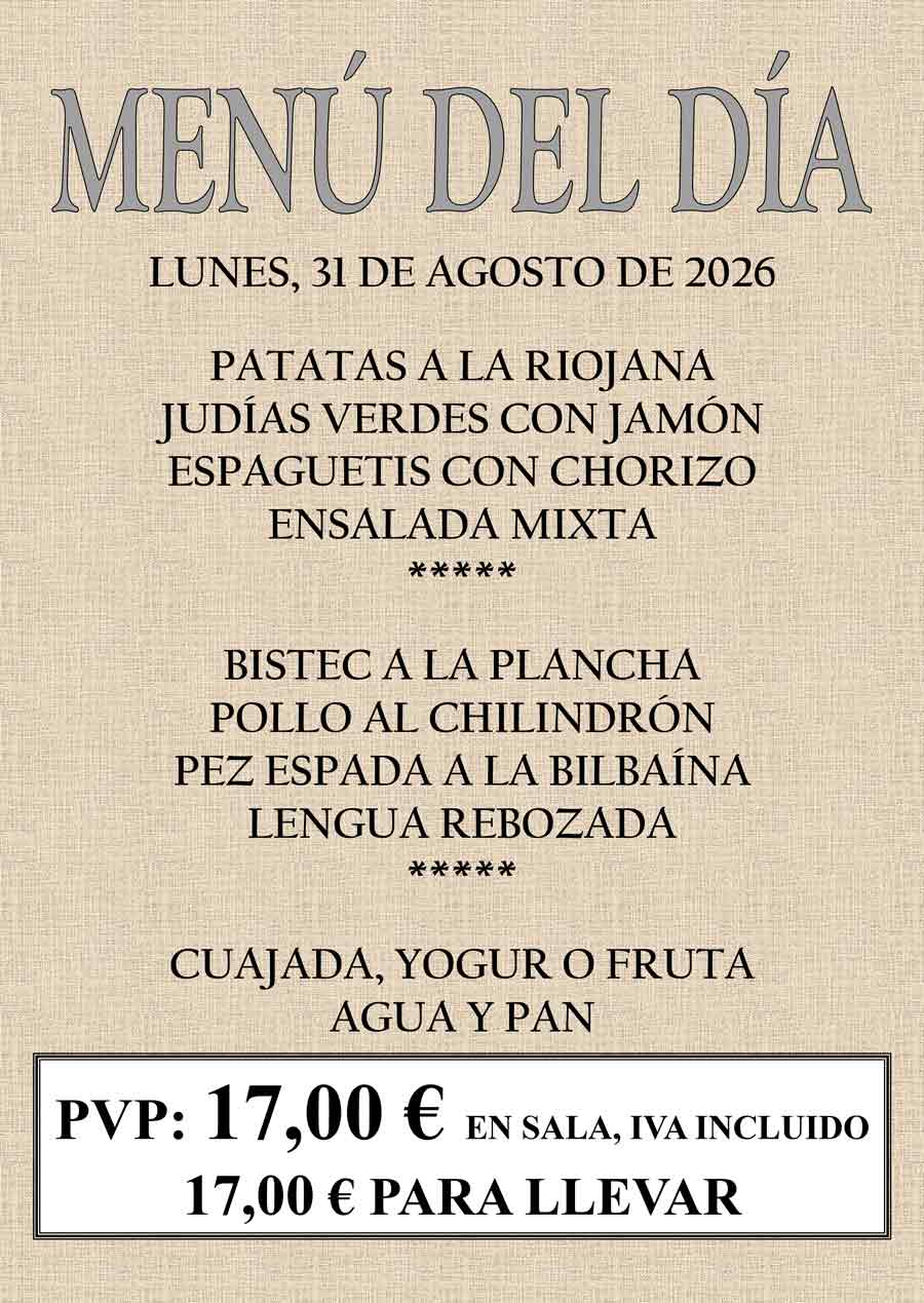 Ver menú del día
